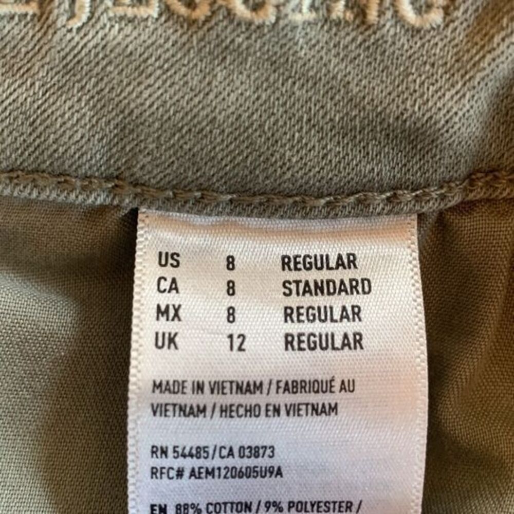 American Eagle Classic 5 Pocket Next Level Stretch Sage Green Skinny Jeans SZ 8 - Picture 9 of 11